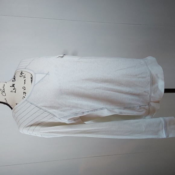 Inc- Mens Light Sweatshirt White w/Gray piping Soft Button Pocket Sz.XL - Picture 4 of 6